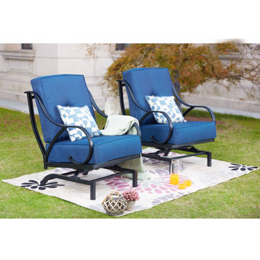 Metal spring motion on sale patio chairs